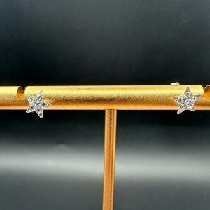 Marea Crystal Sterling Silver Star Stud Earrings – Handmade Czech Jewelry